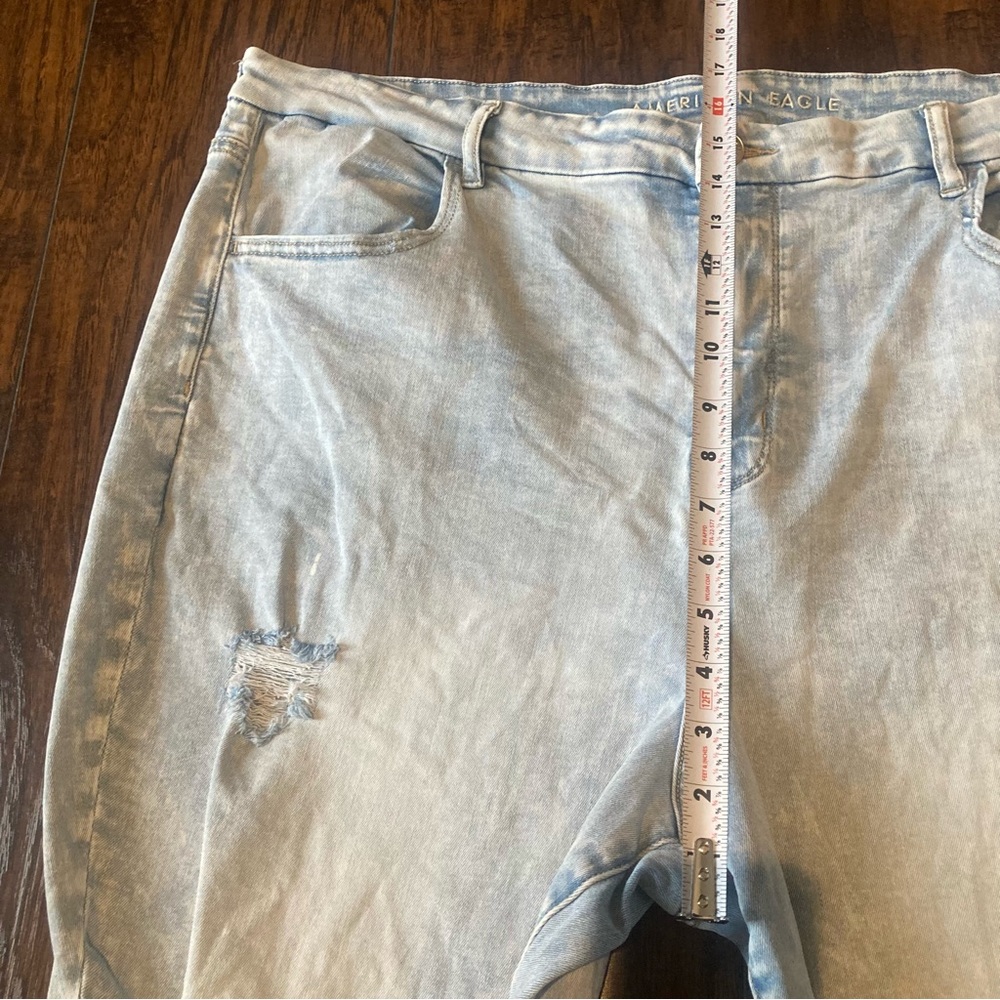AEO AMERICAN EAGLE Curvy High Rise Denim Jeans Jeggings Distressed Light plus 24 - Picture 12 of 12